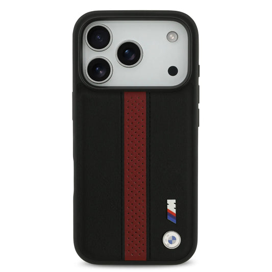 BMW PU Leather Case With Perforated Stripes & Metal Logos