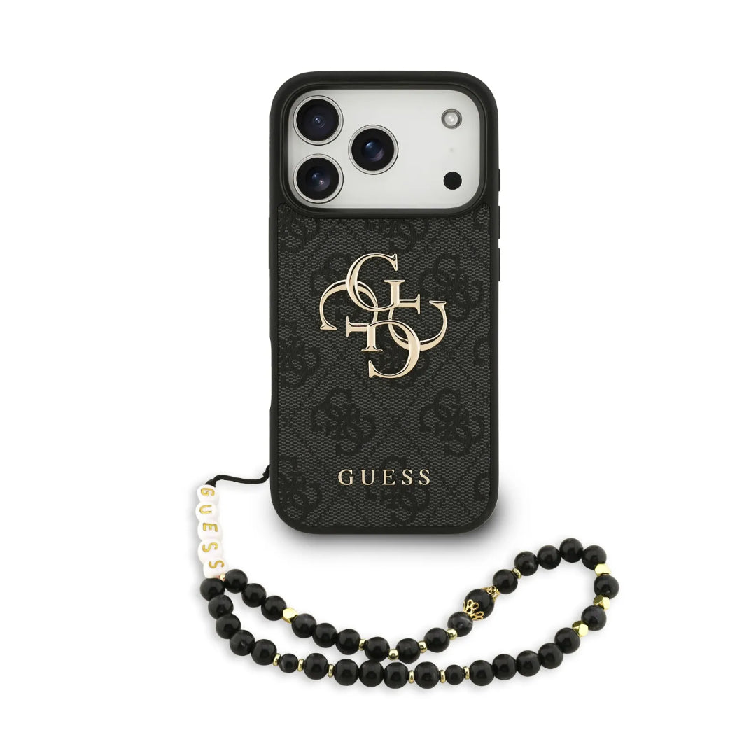 Guess MagSafe 4G PU Leather Case With Small 4G Logo & Lanyard