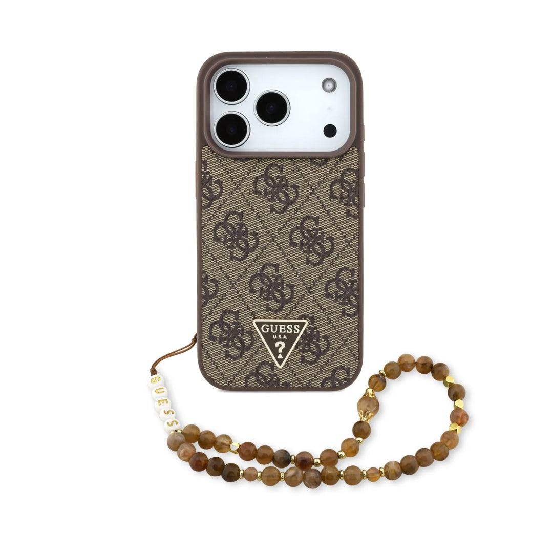 Guess MagSafe 4G PU Leather Case With Small 4G Logo & Lanyard