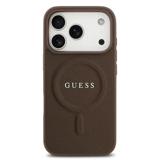 Guess MagSafe PU Saffiano Leather Case With Classic Logo