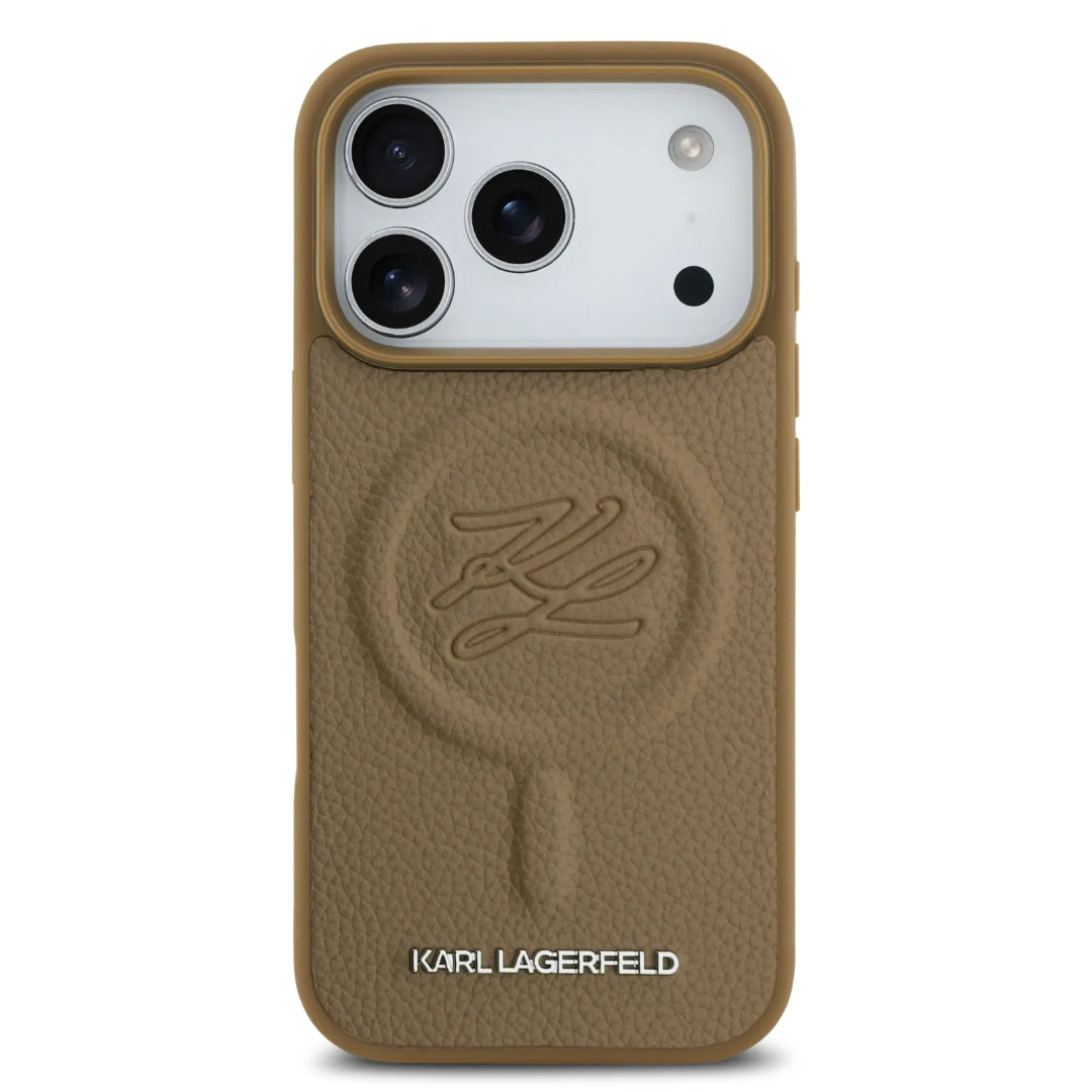 Karl Lagerfeld MagSafe Full Wrapped PU Leather Case With Karl Grain