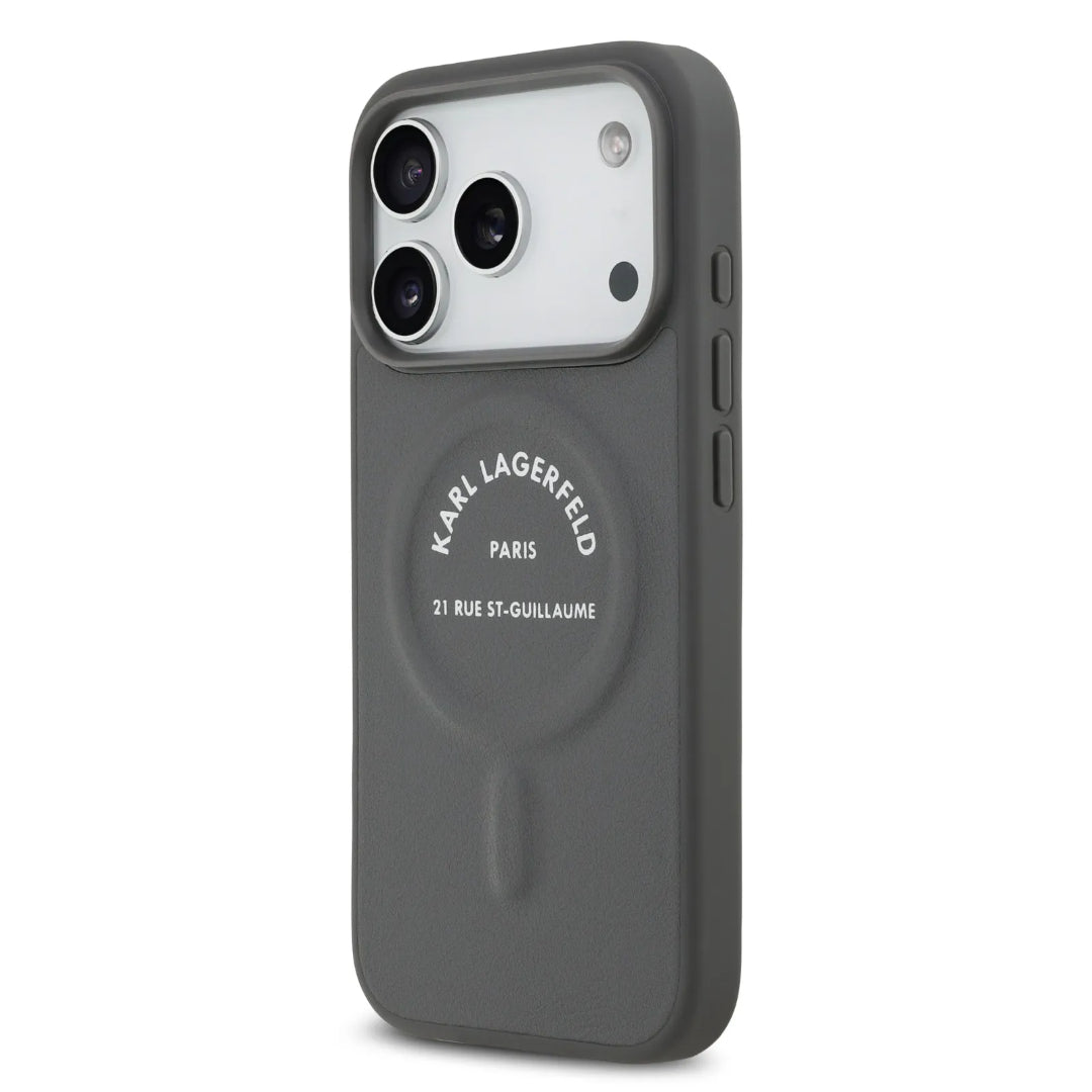Karl Lagerfeld MagSafe PU Case With Karl RSG Logo Buttons