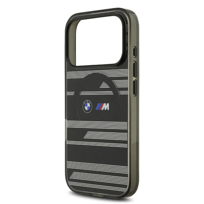 BMW MagSafe Transparent IML Case With Metal Buttons & Line Designs