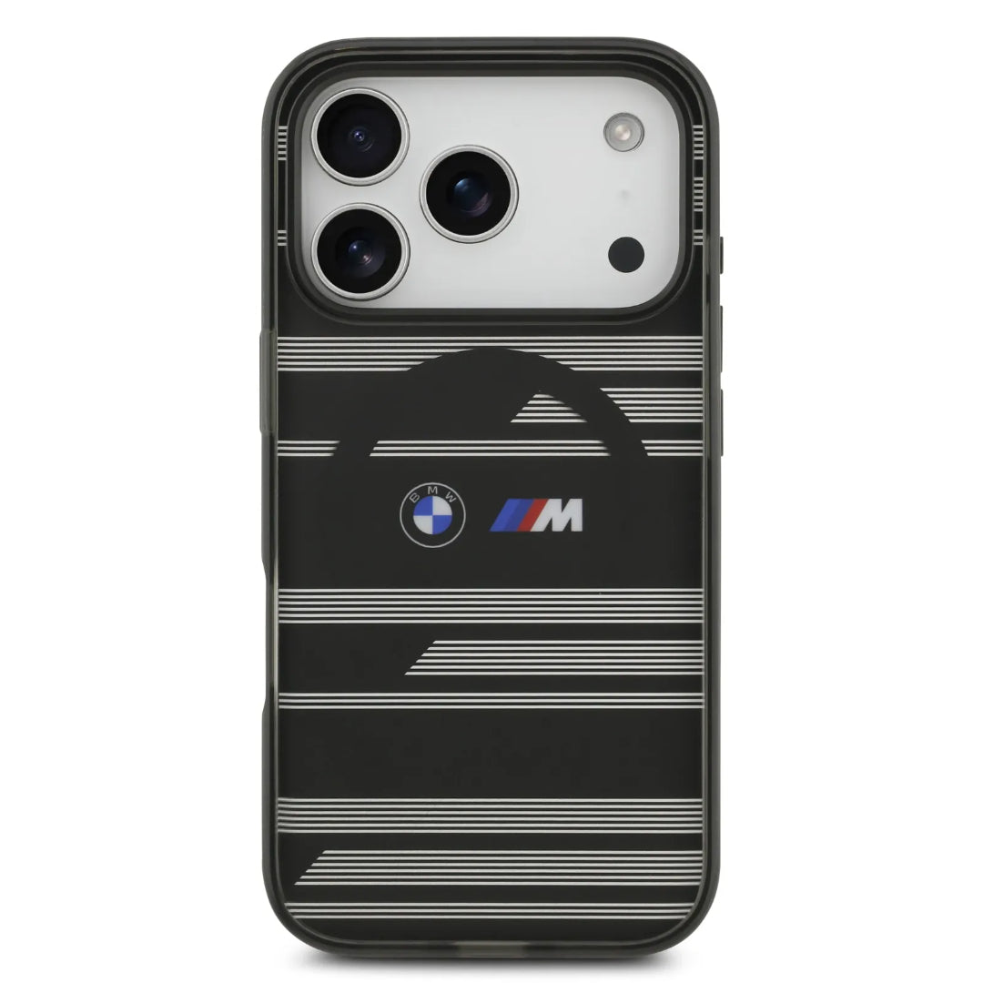 BMW MagSafe Transparent IML Case With Metal Buttons & Line Designs