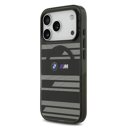 BMW MagSafe Transparent IML Case With Metal Buttons & Line Designs