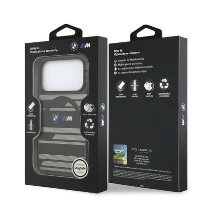 BMW MagSafe Transparent IML Case With Metal Buttons & Line Designs