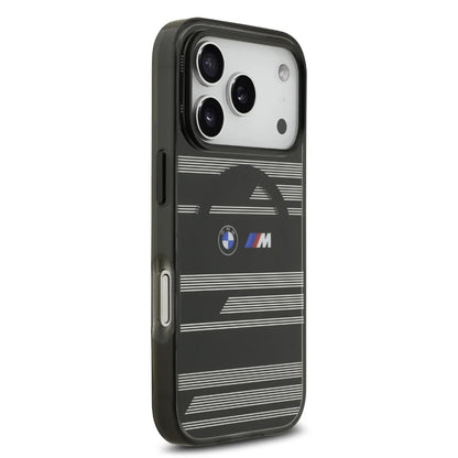 BMW MagSafe Transparent IML Case With Metal Buttons & Line Designs