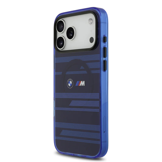 BMW MagSafe Transparent IML Case With Metal Buttons & Line Designs