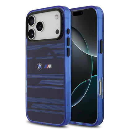 BMW MagSafe Transparent IML Case With Metal Buttons & Line Designs