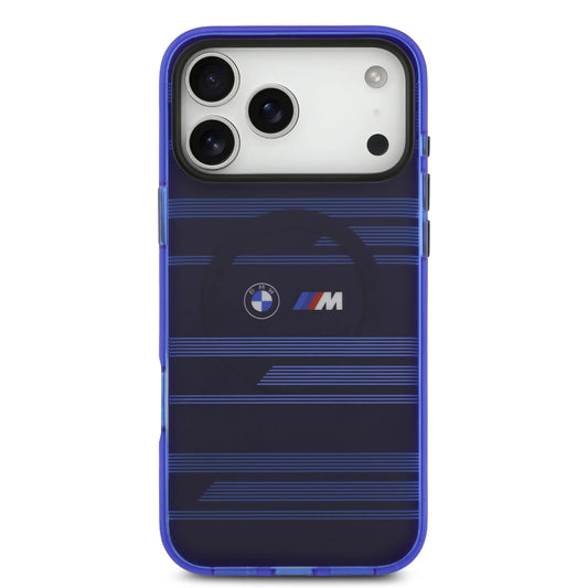 BMW MagSafe Transparent IML Case With Metal Buttons & Line Designs