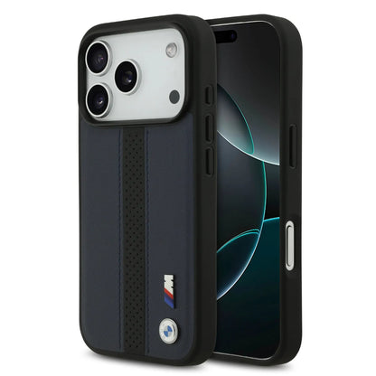 BMW PU Leather Case With Perforated Stripes & Metal Logos