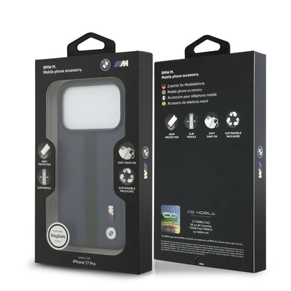 BMW PU Leather Case With Perforated Stripes & Metal Logos