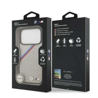 BMW MagSafe Full Wrapped Leather Case With Metal Logos