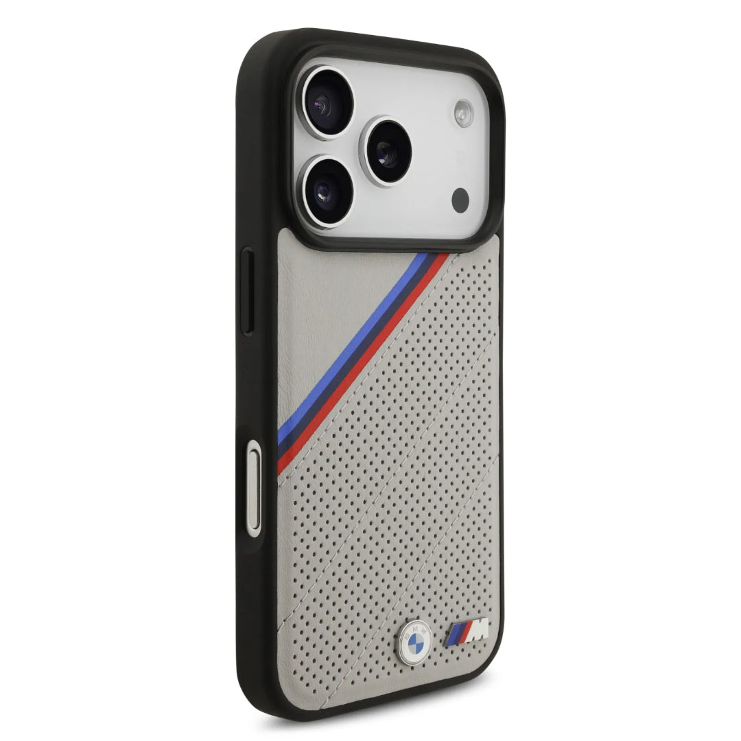 BMW MagSafe Full Wrapped Leather Case With Metal Logos