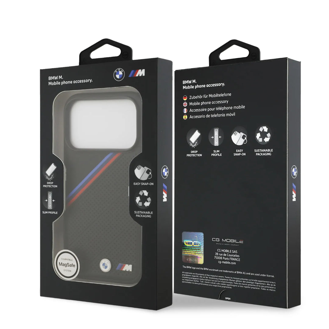 BMW MagSafe PU Seat Shaped Leather Case With Metal Logos