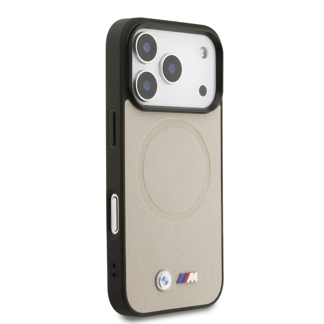 BMW MagSafe Full Wrapped Leather Case With Metal Logos