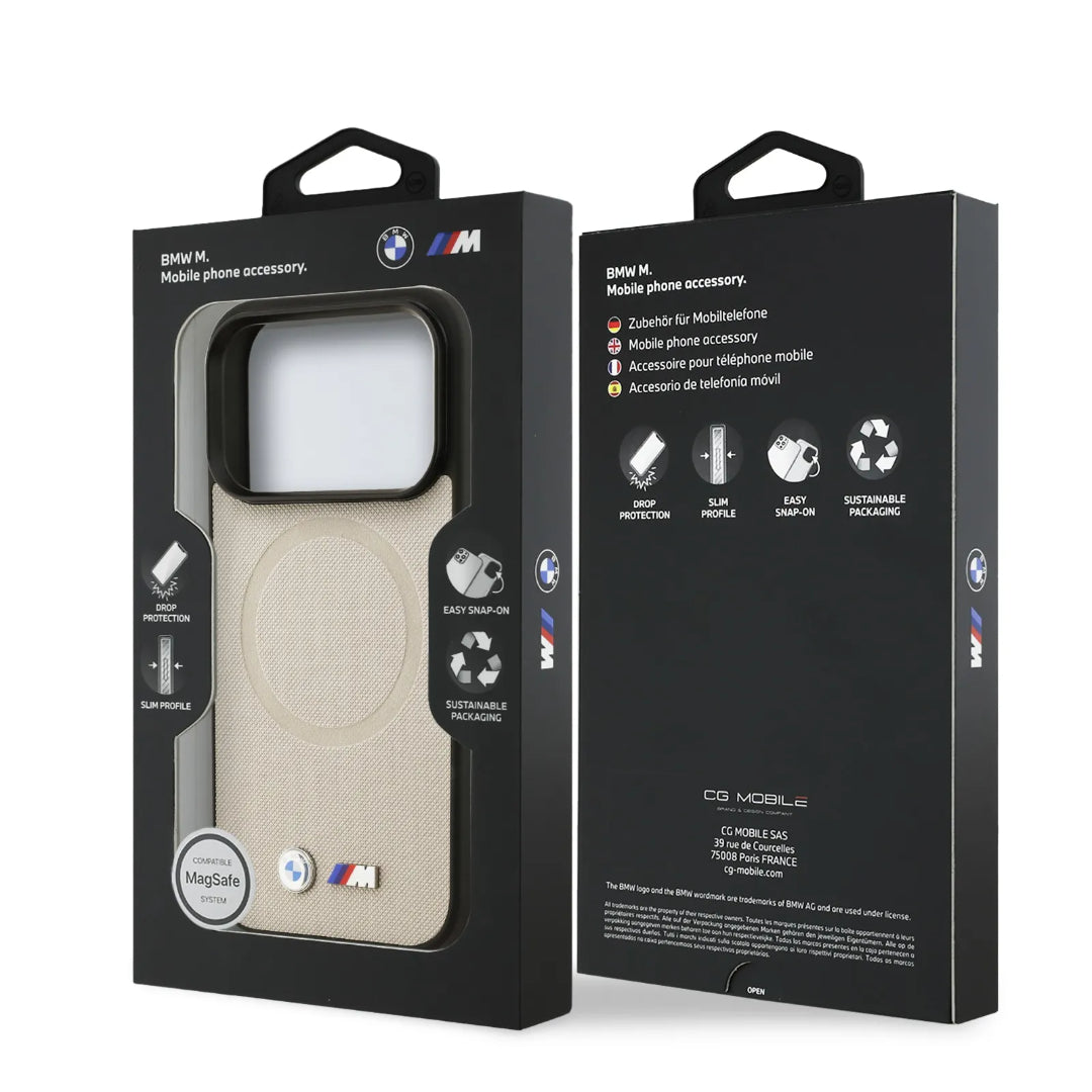 BMW MagSafe Full Wrapped Leather Case With Metal Logos
