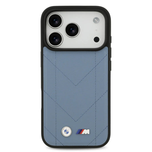 BMW MagSafe PU Quilted Leather Case With Metal Logo