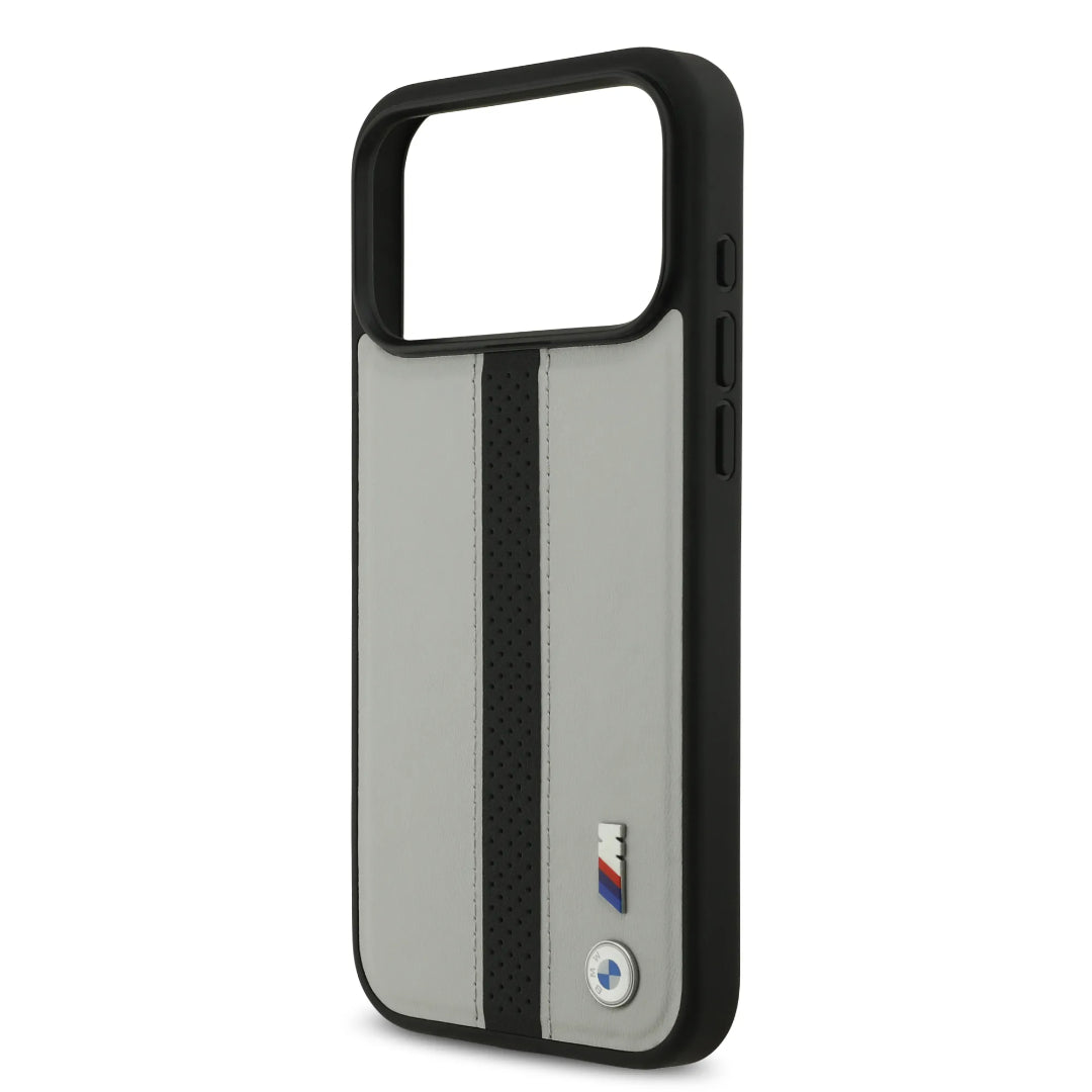 BMW PU Leather Case With Perforated Stripes & Metal Logos