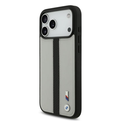 BMW PU Leather Case With Perforated Stripes & Metal Logos