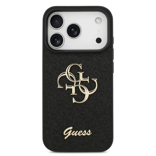 Guess PU Glitter Case With Big 4G Metal Logo