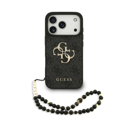 Guess MagSafe 4G PU Leather Case With Small 4G Logo & Lanyard