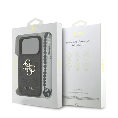 Guess MagSafe 4G PU Leather Case With Small 4G Logo & Lanyard