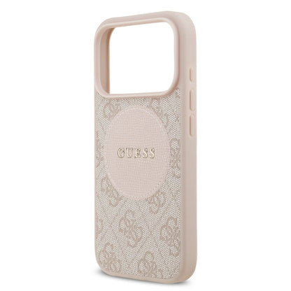 Guess MagSafe 4G PU Leather Case With Round Patch & Classic Logo