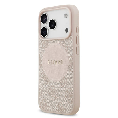 Guess MagSafe 4G PU Leather Case With Round Patch & Classic Logo