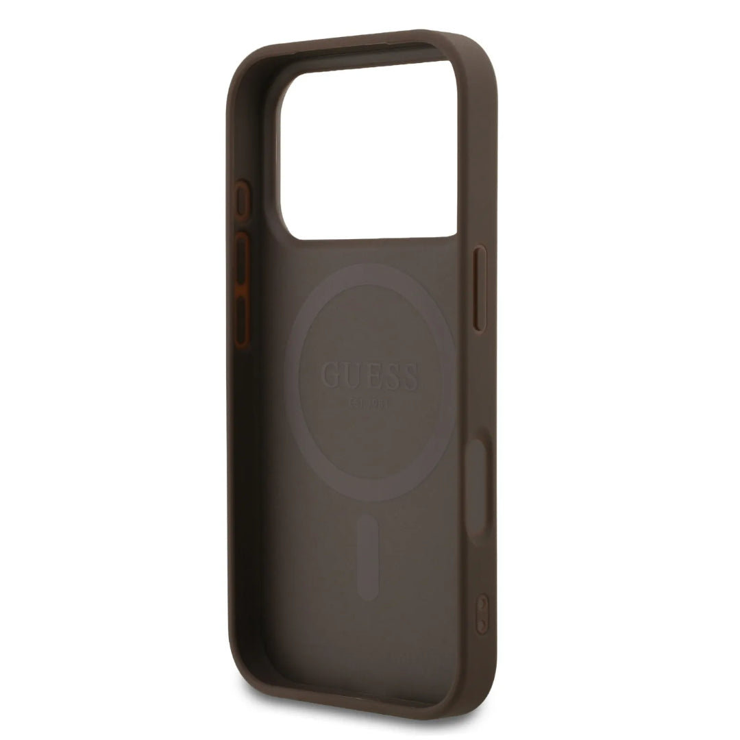 Guess MagSafe 4G PU Leather Case With Small 4G & Classic Metal Logo
