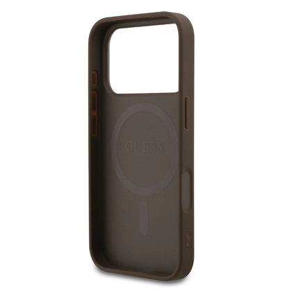 Guess MagSafe 4G PU Leather Case With Small 4G & Classic Metal Logo