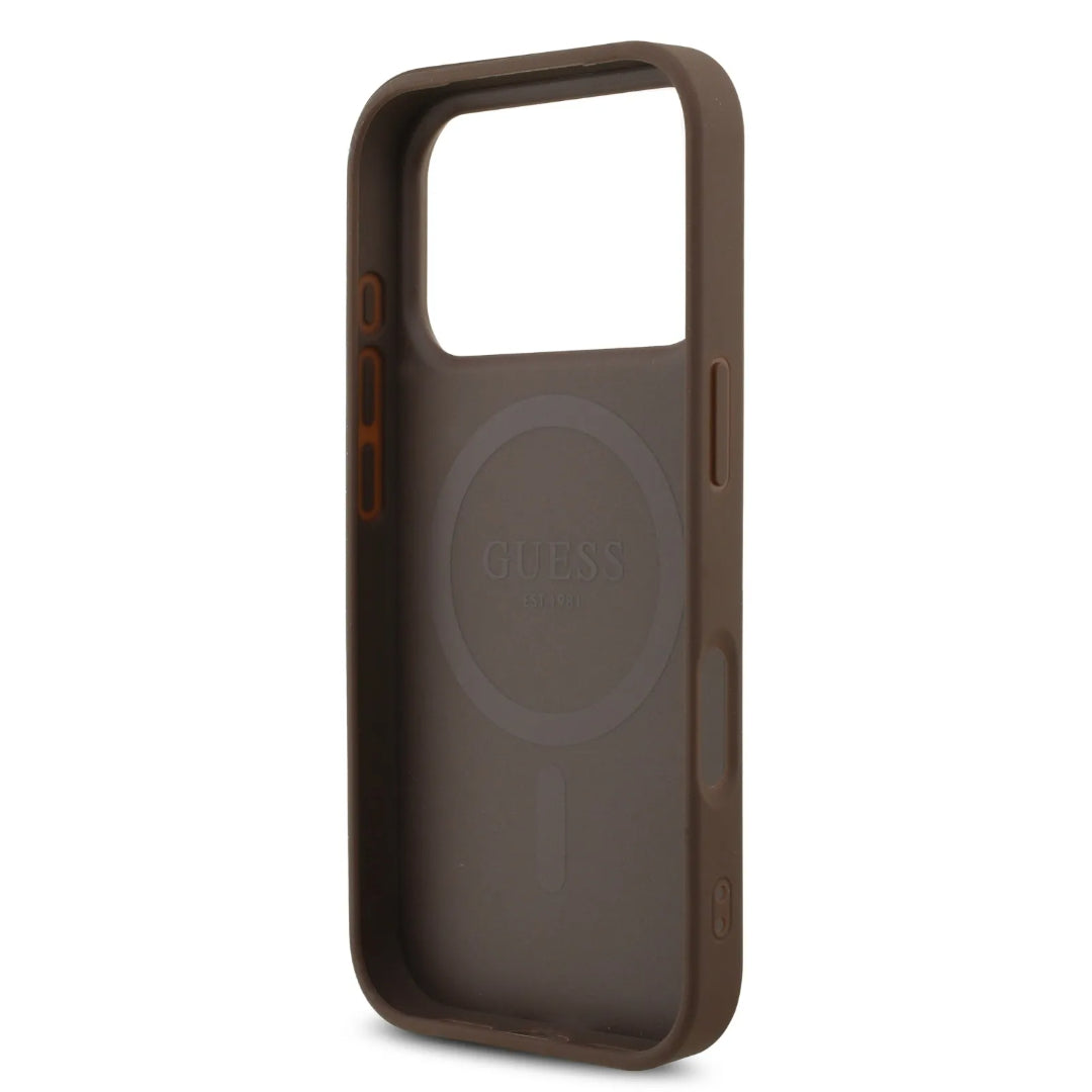Guess MagSafe 4G PU Leather Case With Small 4G Logo & Lanyard