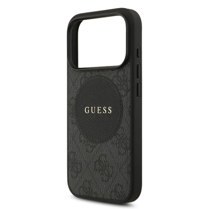 Guess MagSafe 4G PU Leather Case With Round Patch & Classic Logo