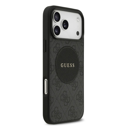 Guess MagSafe 4G PU Leather Case With Round Patch & Classic Logo