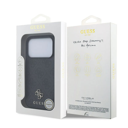 Guess MagSafe 4G PU Leather Case With Small 4G & Classic Metal Logo