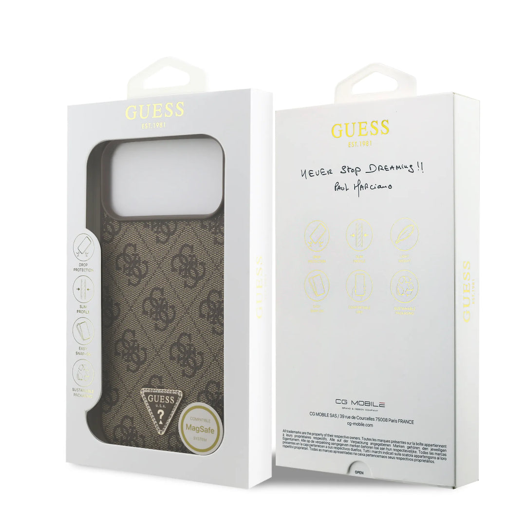 Guess MagSafe 4G PU Leather Case With Triangle Logo