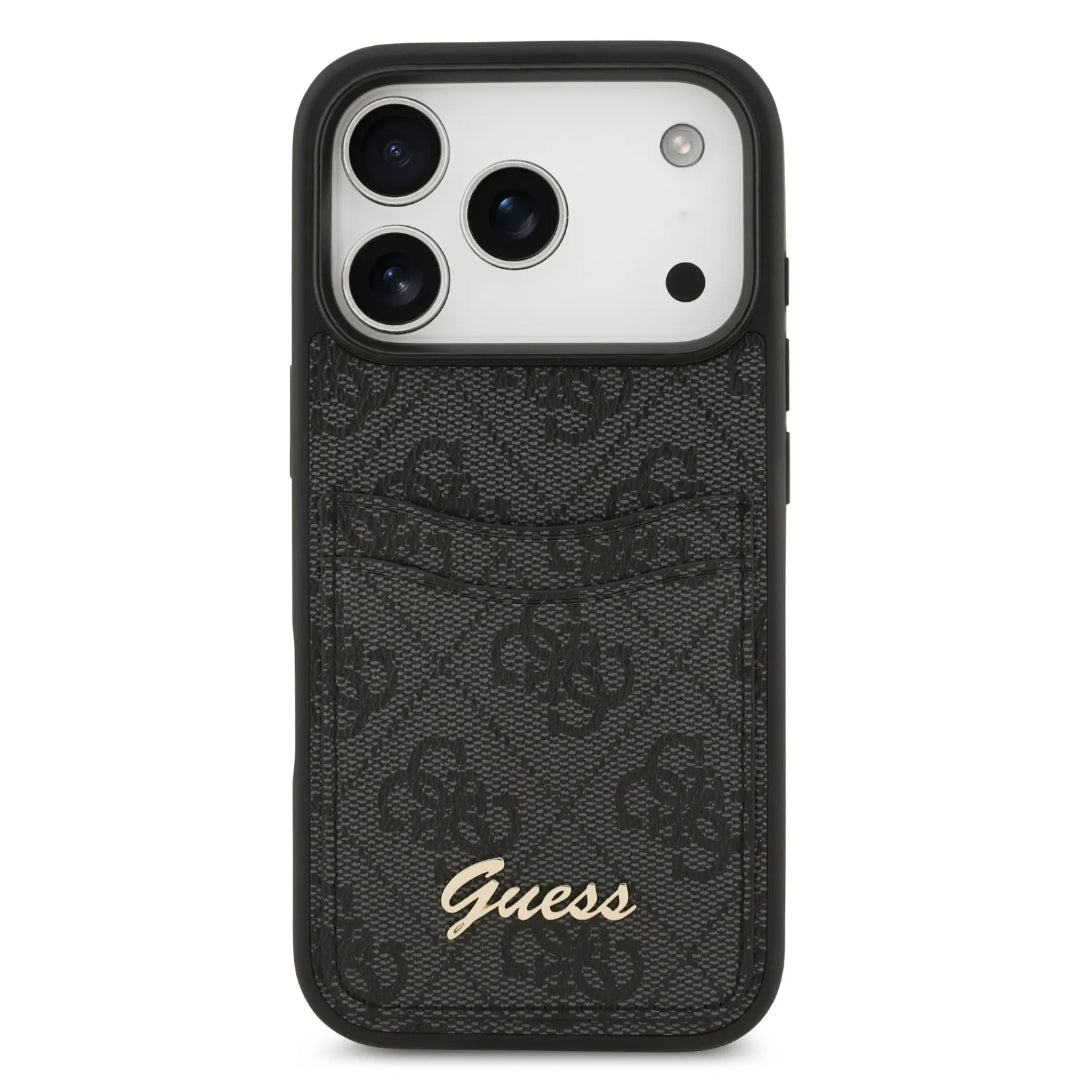 Guess PU Case With Cardslot & Script Metal Logo