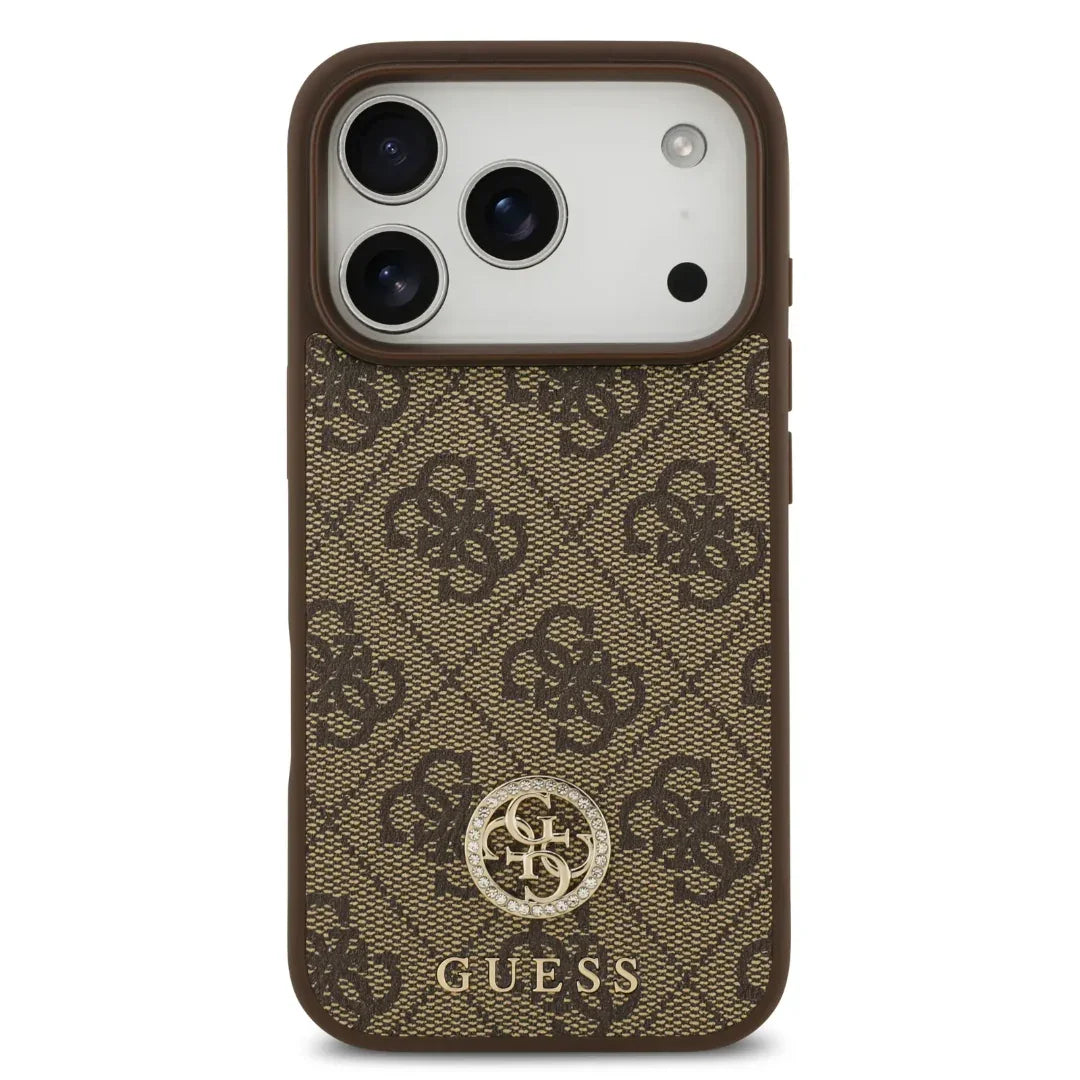 Guess MagSafe 4G PU Leather Case With Classc & Strass Logo