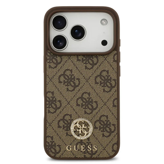 Guess MagSafe 4G PU Leather Case With Classc & Strass Logo