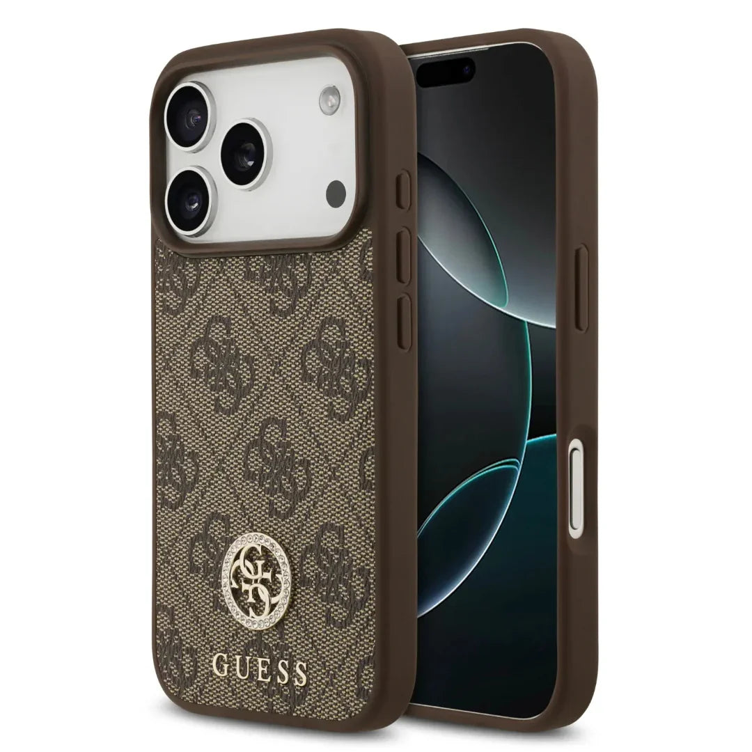 Guess MagSafe 4G PU Leather Case With Classc & Strass Logo