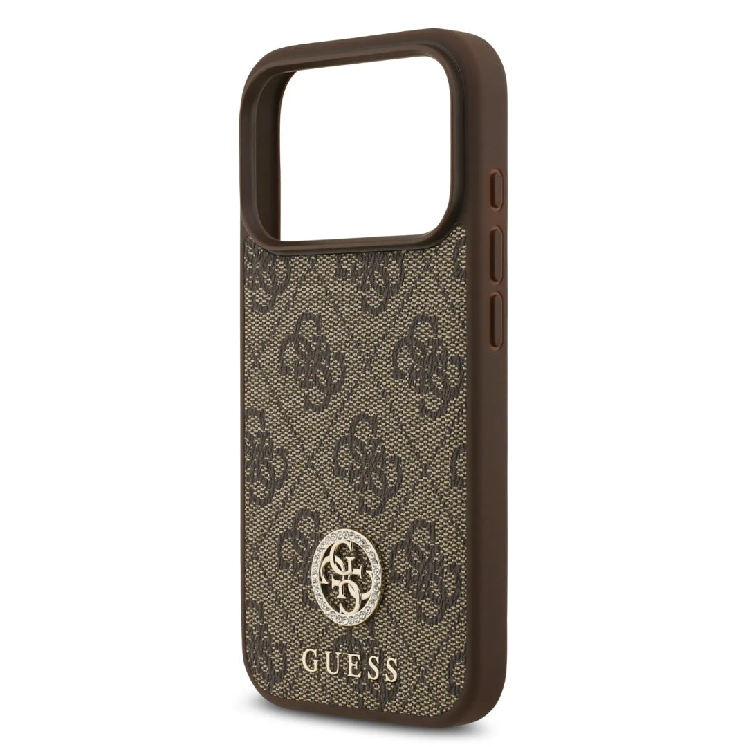 Guess MagSafe 4G PU Leather Case With Classc & Strass Logo