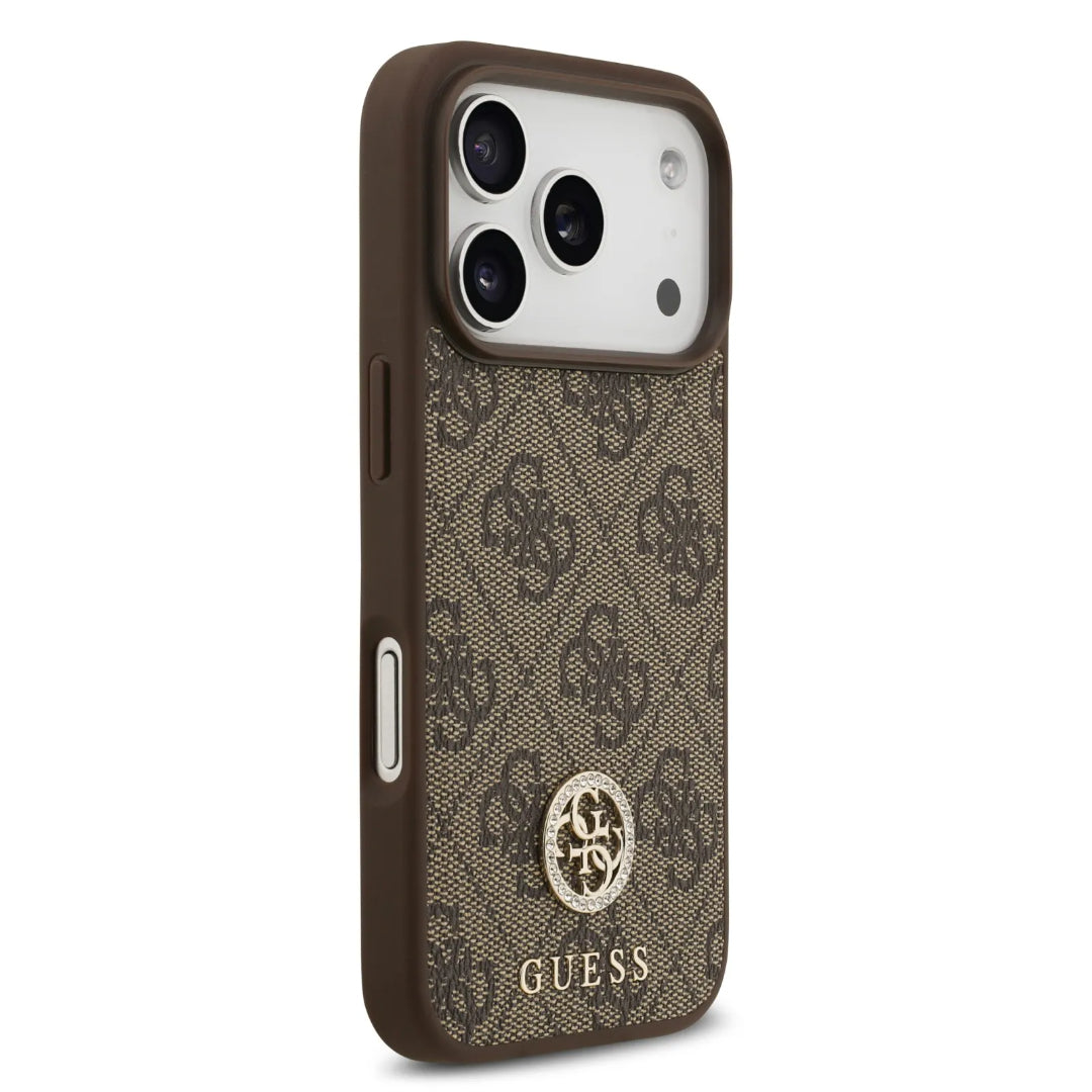Guess MagSafe 4G PU Leather Case With Classc & Strass Logo
