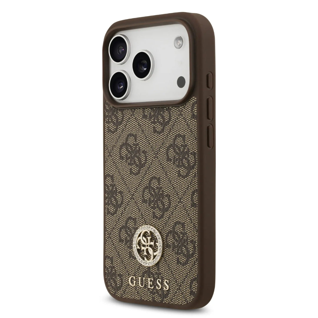 Guess MagSafe 4G PU Leather Case With Classc & Strass Logo