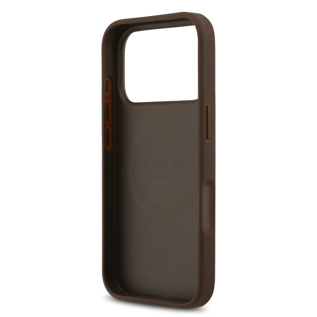 Guess MagSafe 4G PU Leather Case With Classc & Strass Logo