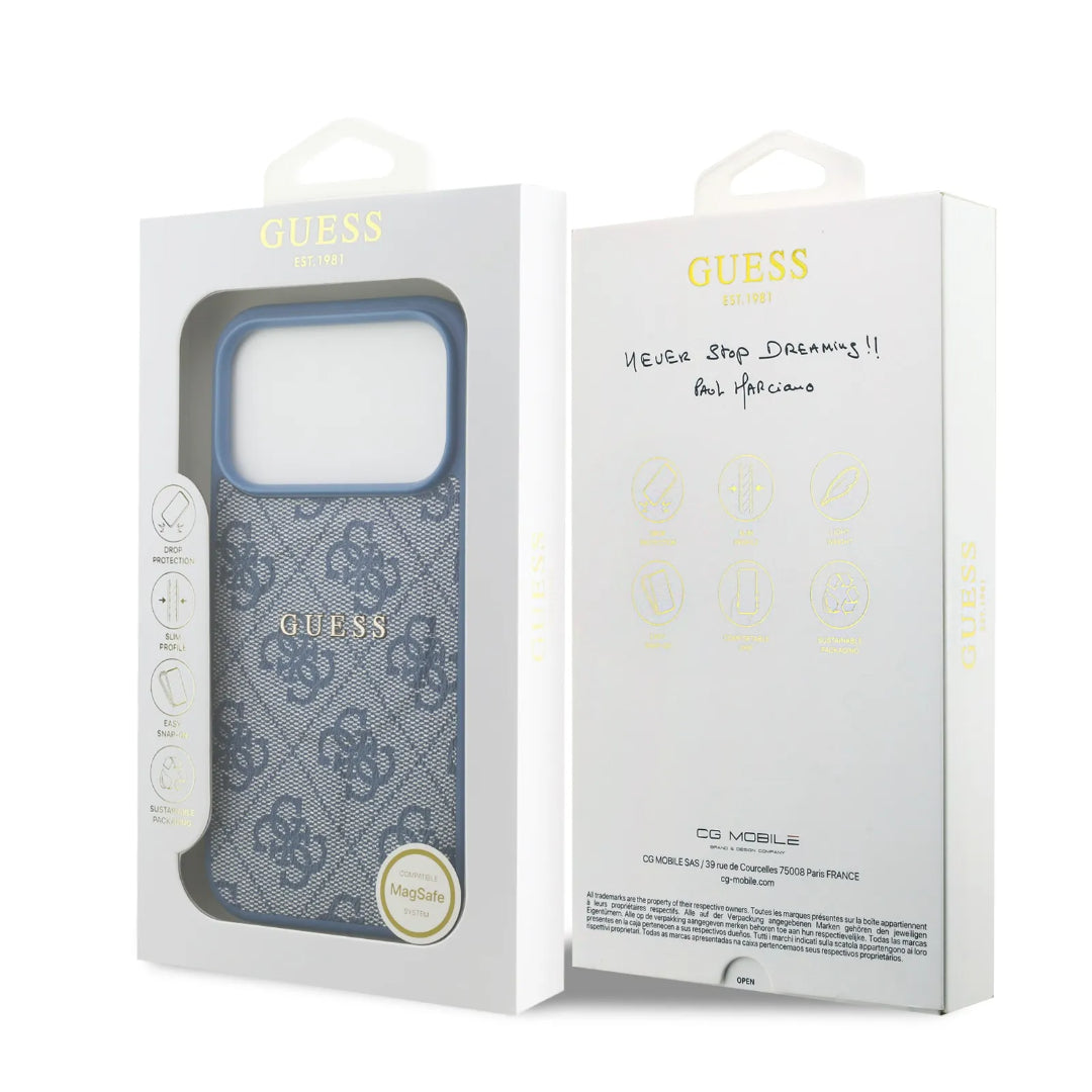 Guess MagSafe PU Leather Case With Big 4G & Classic Logo