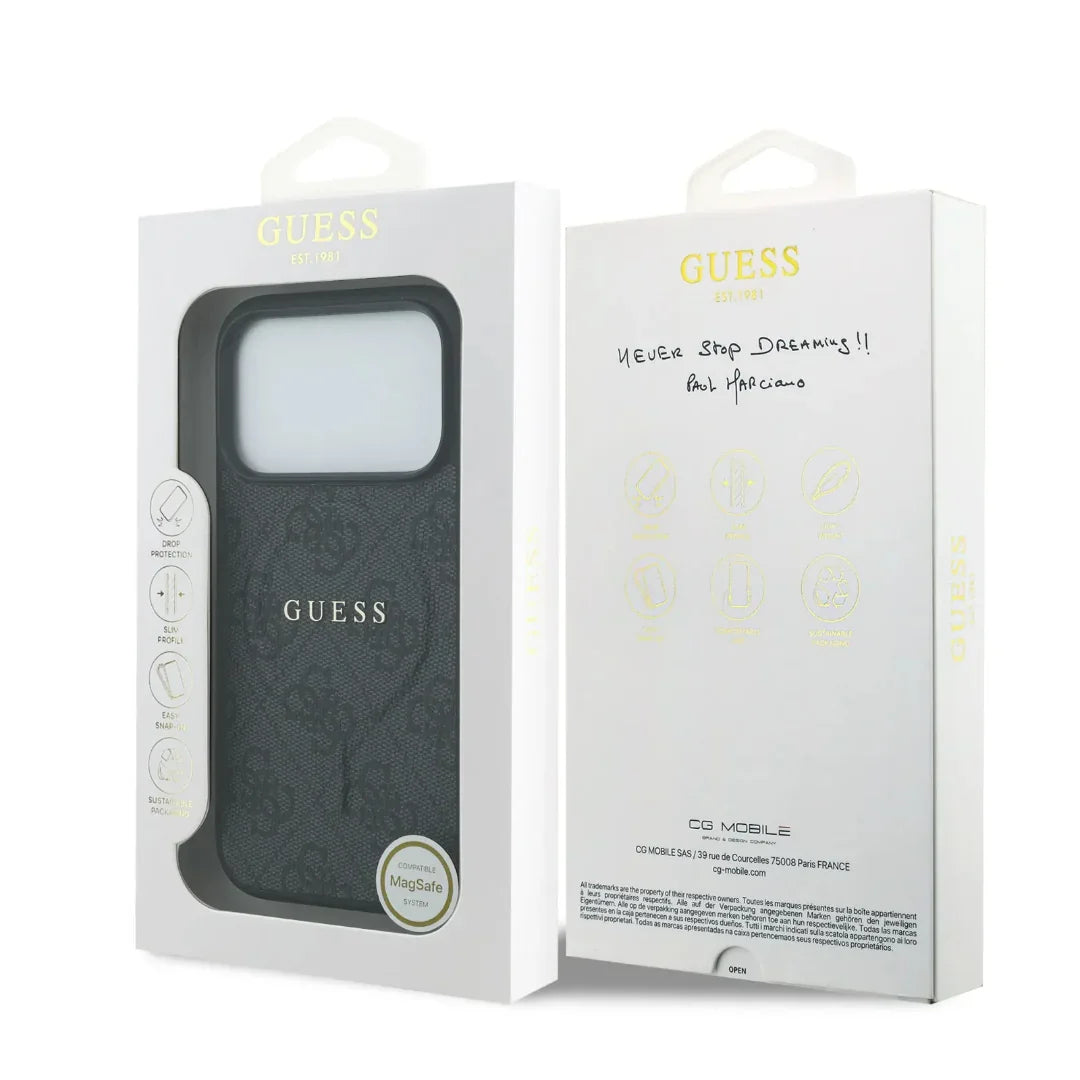 Guess MagSafe 4G PU Leather Case With Classic Logo