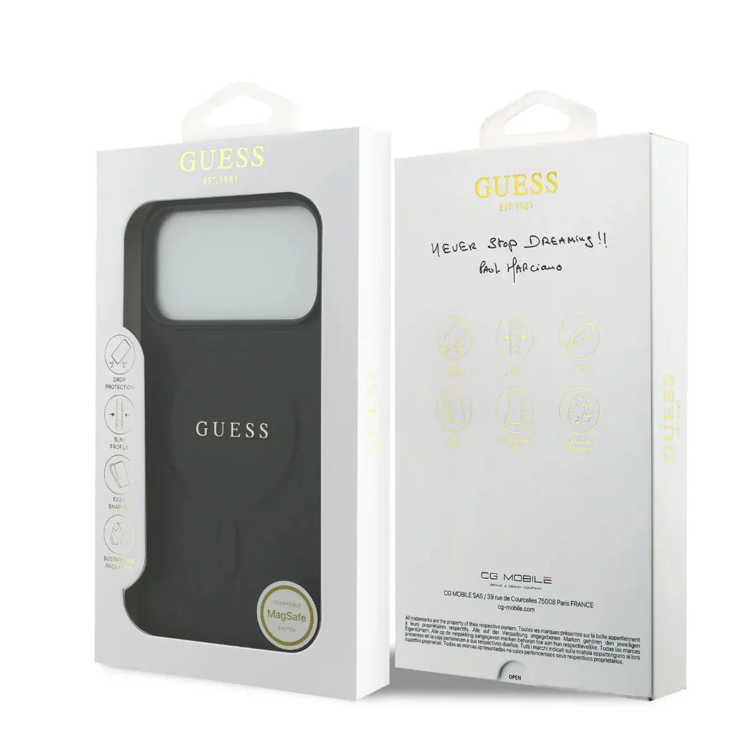 Guess MagSafe PU Saffiano Leather Case With Classic Logo