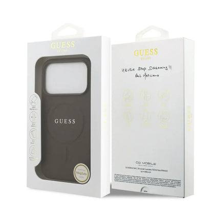 Guess MagSafe PU Saffiano Leather Case With Classic Logo