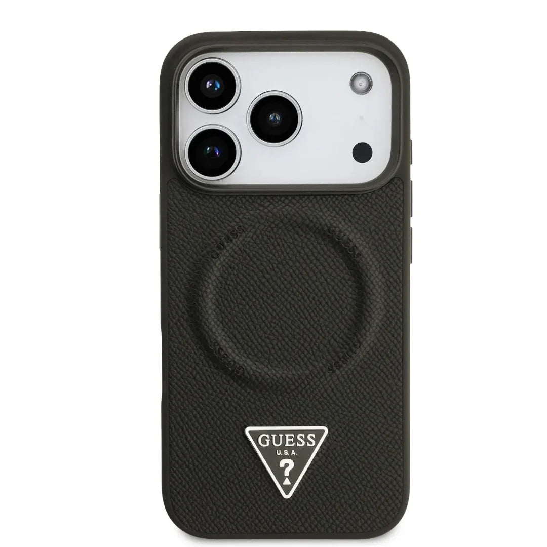 Guess MagSafe PU Leather Case With Triangle Logo