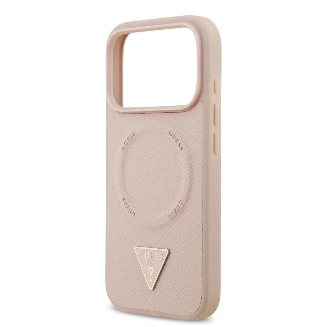 Guess MagSafe PU Leather Case With Triangle Logo